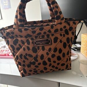 Marc Jacobs Tan and Black Polka Dot Tote